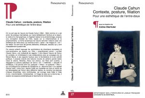 Oberhuber_Cahun-Contexte-posture-filiation_couverture